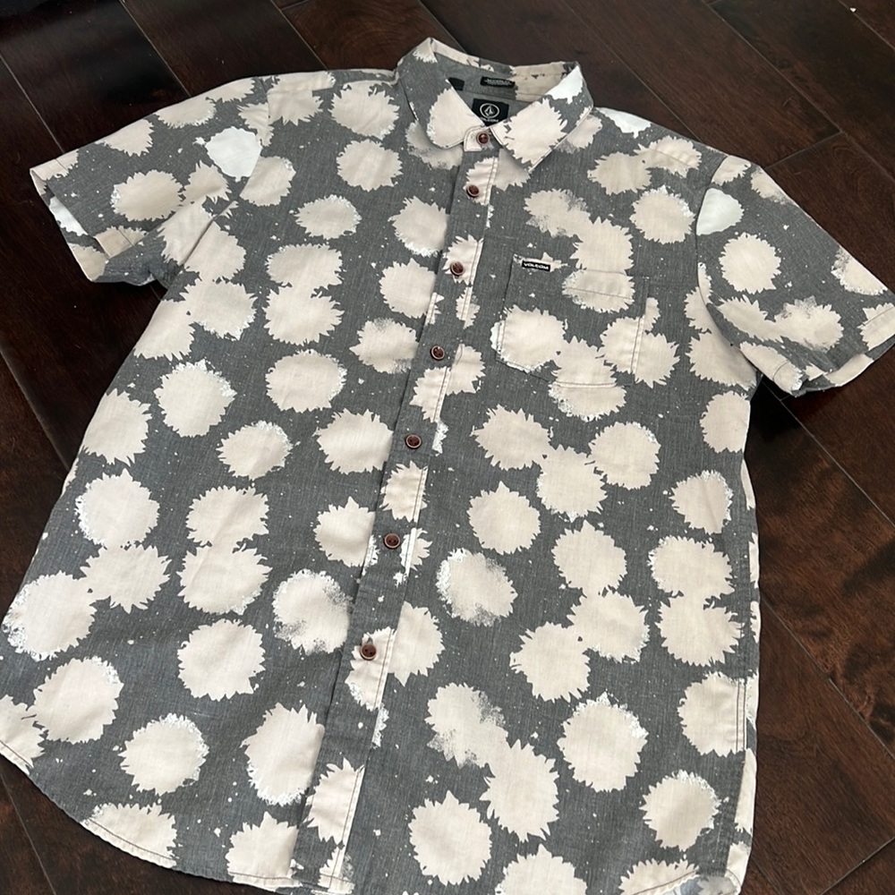 Mens Volcom Short Sleeve Button Up